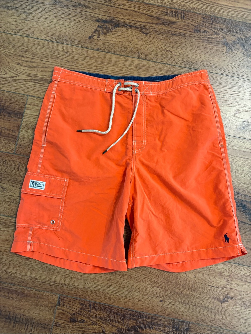 Polo Ralph Lauren Orange Swim Trunks Board Shorts Size 30